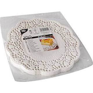 100 stk Tallerkenunderlag rund doilies Ø 18 cm hvid - FSC®