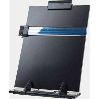 Hanghs Desktop Document Holder/Paper Stand/Clipboard til noder/kogebog/bog med 7 justerbare positioner og et fremh?vende sideklip sort