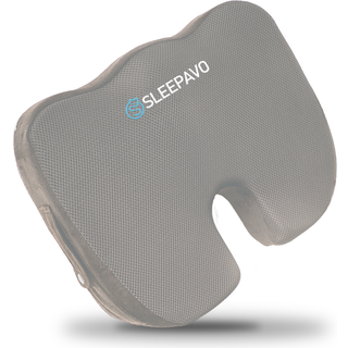 Sleepavo grå hukommelseskum sæde pude til kontorstol - pude til iskias coccyx baghalehaleben lænderyg smertelindring - ortopædisk stol pad lumbar