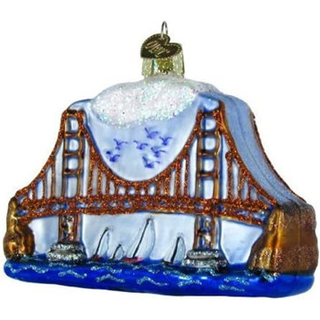 Old World Christmas Cities Places and Landmarks Glass bl?st ornamenter til juletr? Golden Gate