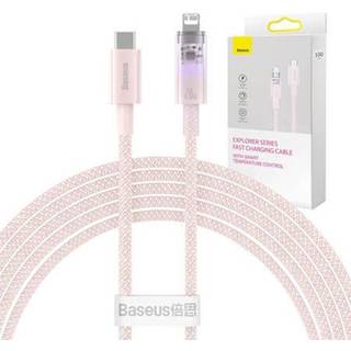 Baseus - Fast Charging cable USB A to Lightning Explorer Series 2m 20W pink