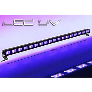 UV lys bar, BUV183 med 18 stk. kraftige UV LED / 91cm bred / solid monteringsfod