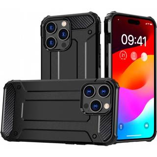 iPhone 15 Pro Max Hybrid Armor cover - Sort