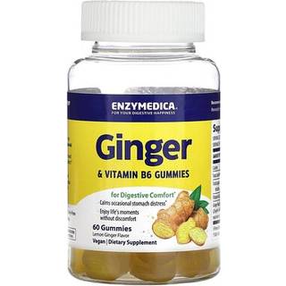 Ingefær & Vitamin B6 Vingummier, Citron og Ingefær - 60 vingummier