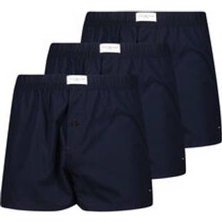 Tommy Hilfiger 3-pak Recycled Cotton Woven Boxer Shorts - Blue/Grey - X-Large * Kampagne *