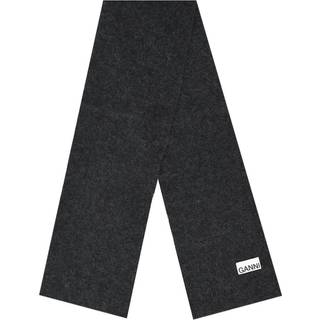 Ganni Wool-blend scarf - grey - One Size