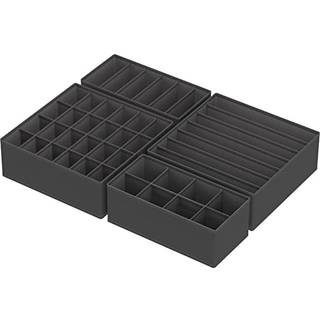 Simple Houseware Closet Underwear Organizer skuffe Divider 4 Sæt mørkegrå