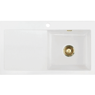 Lavabo Mera 90 Køkkenvask 90 x 51 cm med messing bundventil og overløb