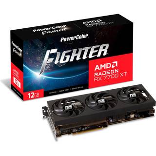 POWERCOLOR Radeon RX 7700 XT Fighter OC - 12GB GDDR6 RAM - Grafikkort