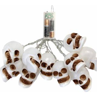 Halloween Totenkopf Lichterkette 2,5m