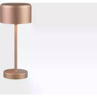 Jeff LED genopladelig bordlampe, kaffe, højde 30 cm, metal