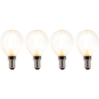 Sæt med 4 E14 dæmpbare LED-pærer P45 klare 3W 250lm 2700K