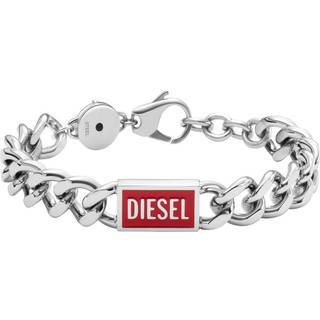 Diesel DX1371040 Stainless Steel Red Logo Bracelet - A9210