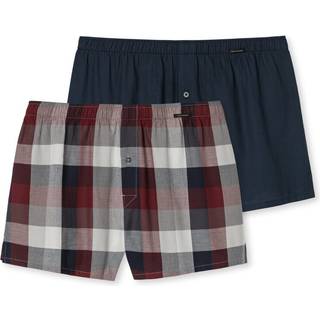 Schiesser 2-pak Fun Prints Boxer Shorts - Red/Blue - Large