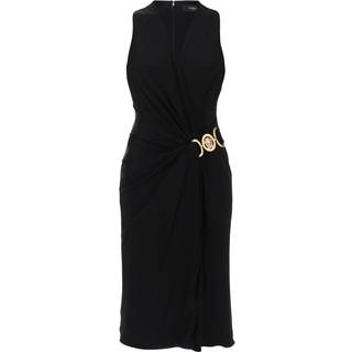 Versace Medusa &#39;95 draped midi dress - black - S
