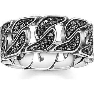 Thomas Sabo TR1932-643-11 Ring Panzerglieder Silber mit schwarzen Steinen