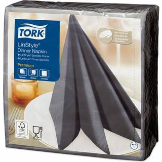 TORK Middagsserviet Antracit 600 stk Linstyle 39x39cm 1/4 fold (478882)