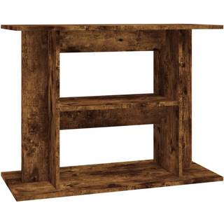 akvariestativ røget eg 80x35x60 cm konstrueret træ