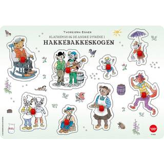 Hakkebakkeskogen knoppuslespil 8 brikker - træpuslespil
