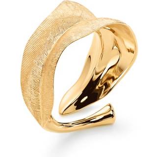 OLE LYNGGAARD COPENHAGEN Leaves 18 kt guld ring, mellem - Str. 56