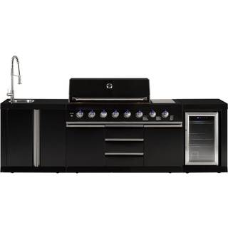 Gasgrill Black Diamond 6+2 sommerkøkken med køleskab og vandhane