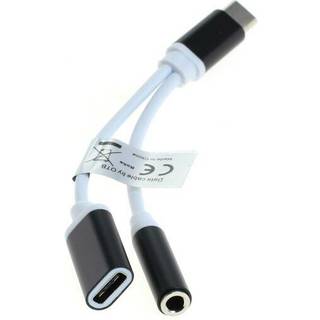 OTB 2-i-1 USB-C / 3.5mm Oplader & Audio Adapter - Hvid
