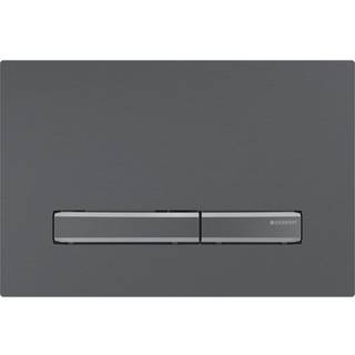 Geberit Sigma50 betjn.pl. dobb.skyl sort/krom