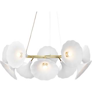 Petalii 10 lysekrone, polished brass / opal • NUURA