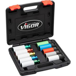 VIGOR 1/2" slagtoppesæt 10 dele (V6312/10)