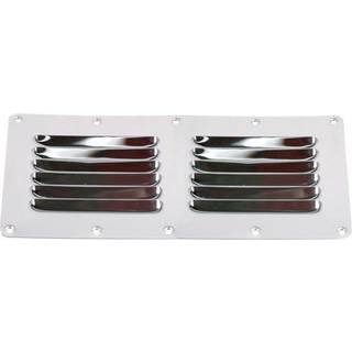 Ventilationsgitre, rustfrit stål, 230 mm x 115 mm, sølv
