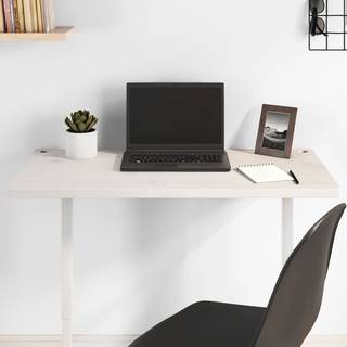 skrivebordsplade 80x40x2,5 cm massivt fyrretræ hvid