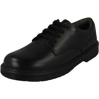 Start Rite Start-Rite Glitch Leather Chunky Sole Lace Up School Black Shoes - F & G Fit