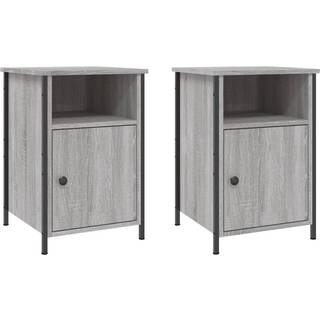 Sengebord 40X42X60 Cm Konstrueret Træ - 2 / Grå sonoma-eg