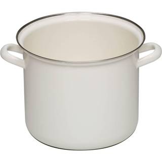 Riess Classic Weiß hoher Topf 22 cm / 6 L - Emaille - Weiß