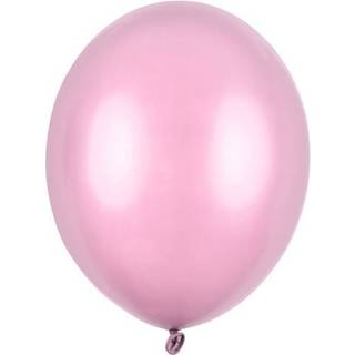 100 stk. Økologiske balloner metallic pink 12" – Biologisk nedbrydelig festdekoration