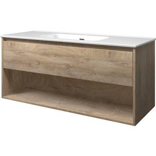Sanibell Proline møbelsæt 120x46cm rå eg 1 skuffe åben hylde