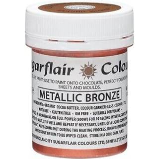 Chokoladefarve Metallic Bronze – 35g, Sugarflair Uden E171