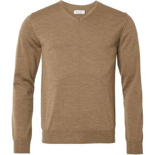Chevalier Aston V-Neck Merino Pullover Mænd Hasselnød XL.