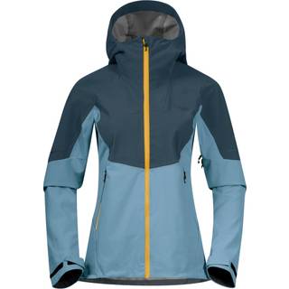 Bergans Women's Senja Hybrid Softshell Jacket Smoke Blue/Orion Blue/Light Golden Yellow, XS