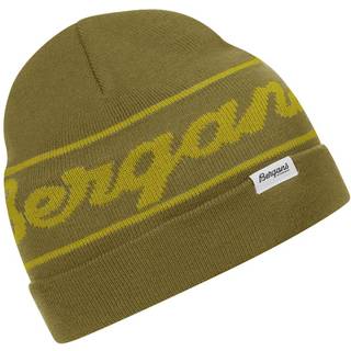 Bergans Logo Youth Beanie Olive Green/Light Golden Yellow (One Size)