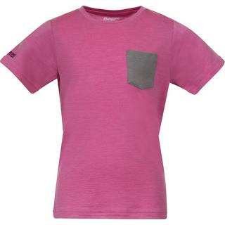 Bergans Kids' Myske Wool Tee Ibis Rose, 92