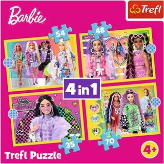 Trefl: Barbie verden puslespil 4-i-1 - 35, 48, 54, 70 brikker