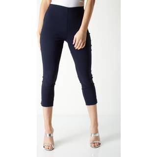 Roman Roman Navy Blue Petite Cropped Stretch Capri Trousers