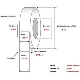 CAPTURE Label 102x152, Core 25,