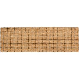 Dixie Freja Tæppe Ternet Naturligt 80x250 Cm - Jutemtæpper Jute Natural - 37853