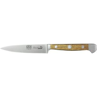 Güde Briccole di Venezia Spickmesser 10 cm - CVM-Messerstahl - Griffschalen venezianischem Gondelholz - Braun,Silber