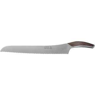 Güde Synchros Brotmesser 32 cm - CVM-Messerstahl - Griff Räuchereiche - Braun,Silber