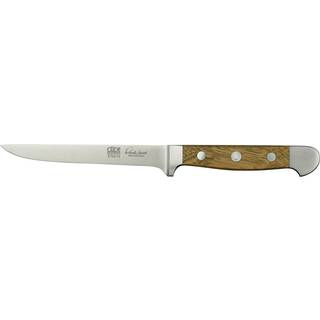 Güde Alpha Fasseiche Ausbeinmesser 13 cm flexibel - CVM-Messerstahl - Griffschalen Weinfass-Eichenholz - Braun,Silber