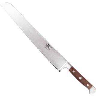 Güde Alpha Walnuss Brotmesser 32 cm - CVM-Messerstahl - Griffschalen Walnussholz - Braun,Silber