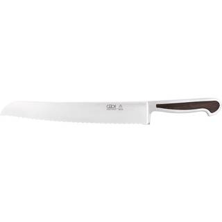 Güde Delta Brotmesser 26 cm - CVM-Messerstahl - Griffschalen Grenadillholz - Braun,Silber